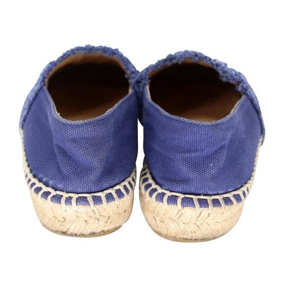 Chanel Espadrille 36 Canvas Linen Raw Edge Cap-toe Cc Flats CC-S0207P-C016 - Picture 9 of 11
